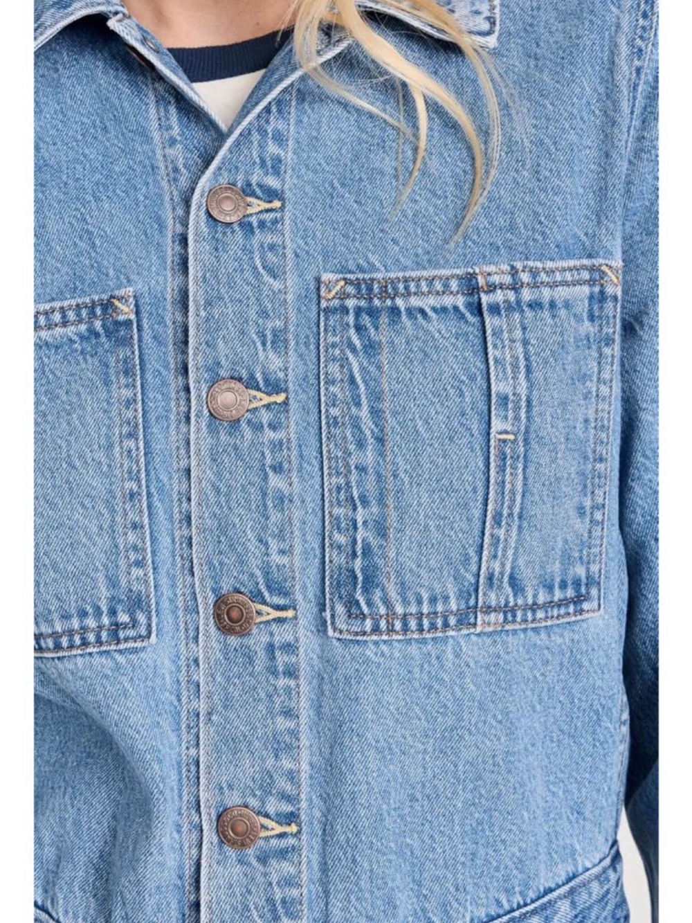 Levi's Light Blue Wide-Leg Denim Jumpsuit - Picture 5 of 10